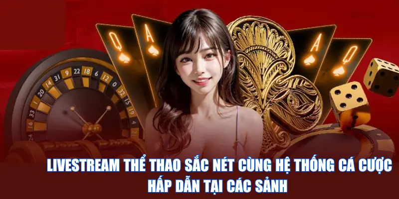 Livestream thể thao sắc nét cùng hệ thống cá cược hấp dẫn tại các sảnh